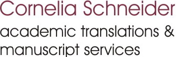 Cornelia Schneider academic translations and manuscript services